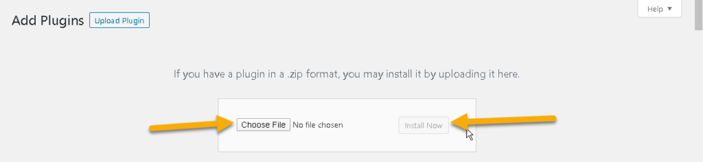 Wordpress Plugin install from file area