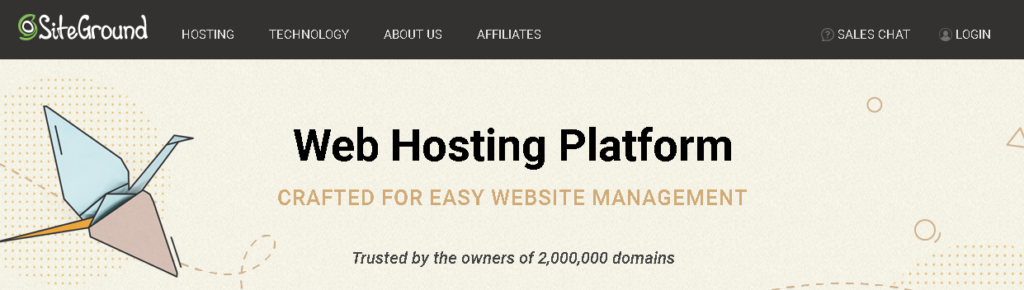SiteGround Shared Hosting services
